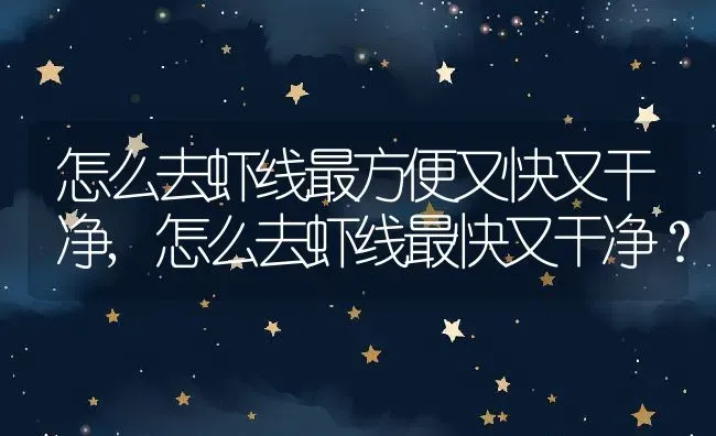 怎么去虾线最方便又快又干净,怎么去虾线最快又干净？ | 养殖科普