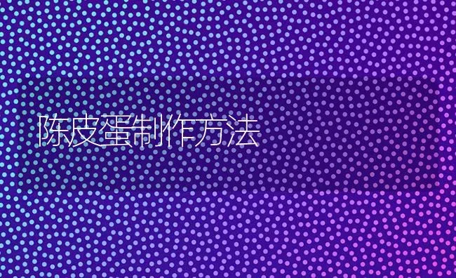 陈皮蛋制作方法 | 养殖知识