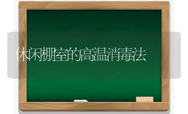 休闲棚室的高温消毒法 | 养殖知识