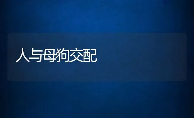 人与母狗交配 | 养殖资料