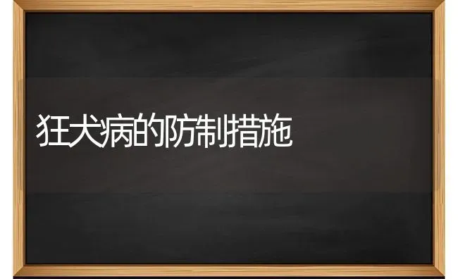 狂犬病的防制措施 | 养殖知识