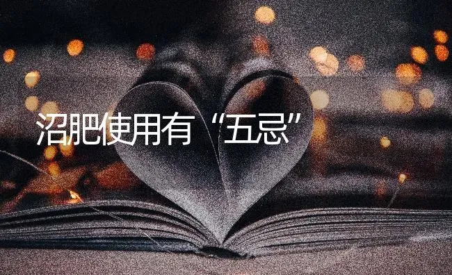 沼肥使用有“五忌” | 养殖技术大全