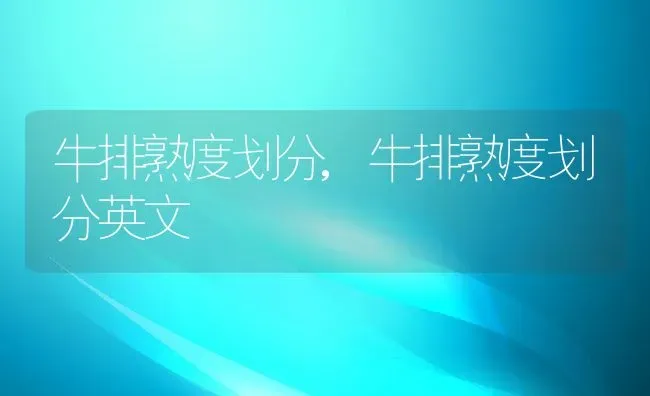 牛排熟度划分,牛排熟度划分英文 | 养殖资料