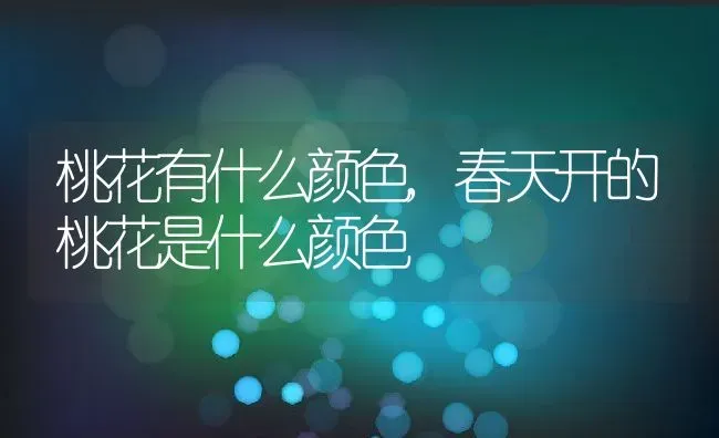 桃花有什么颜色,春天开的桃花是什么颜色 | 养殖学堂