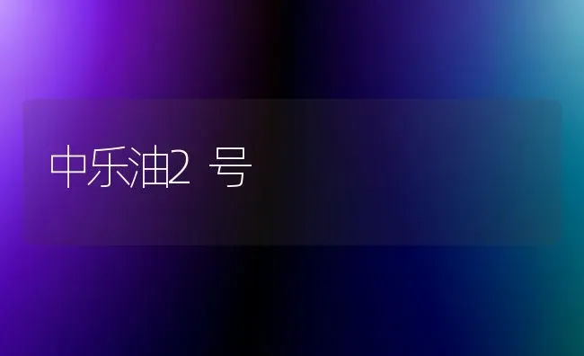 中乐油2号 | 养殖技术大全