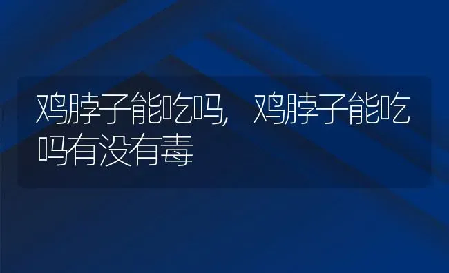 鸡脖子能吃吗,鸡脖子能吃吗有没有毒 | 养殖资料