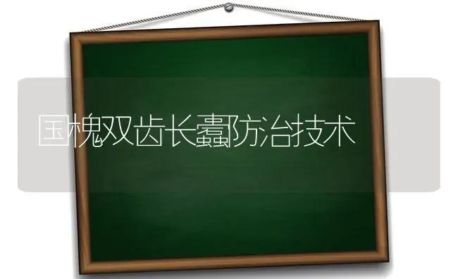 国槐双齿长蠹防治技术 | 养殖知识