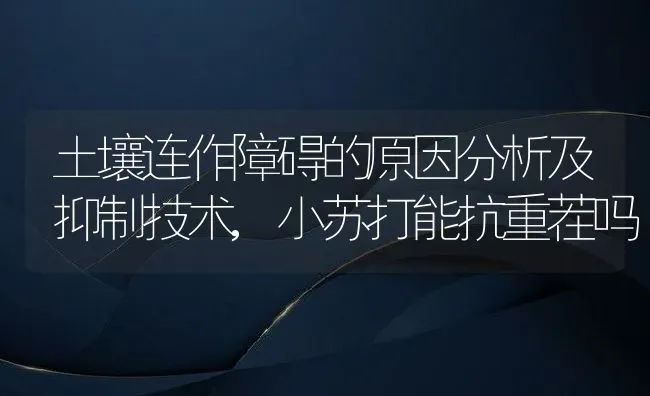 土壤连作障碍的原因分析及抑制技术,小苏打能抗重茬吗 | 养殖学堂