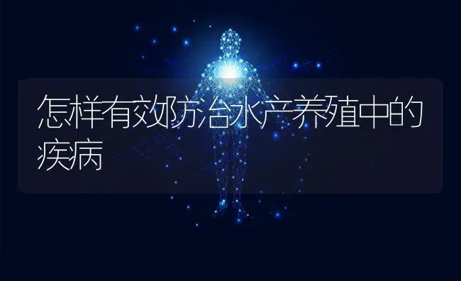 怎样有效防治水产养殖中的疾病 | 养殖技术大全