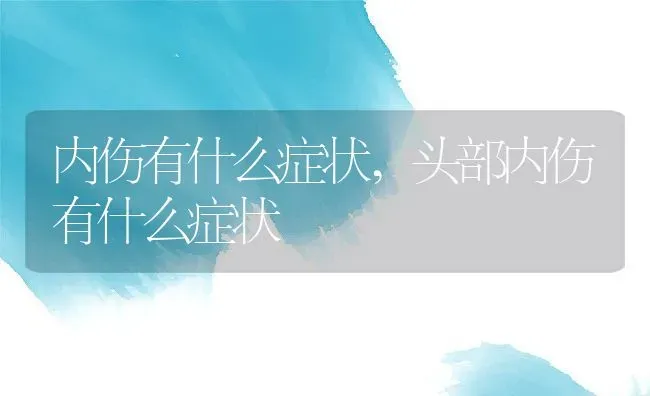 内伤有什么症状,头部内伤有什么症状 | 养殖资料