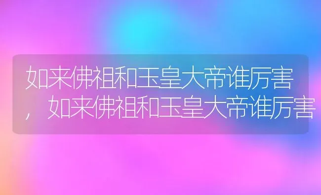 如来佛祖和玉皇大帝谁厉害,如来佛祖和玉皇大帝谁厉害 | 养殖科普