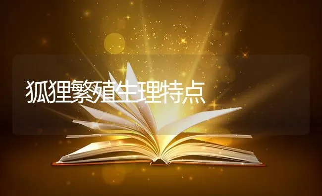 狐狸繁殖生理特点 | 养殖知识