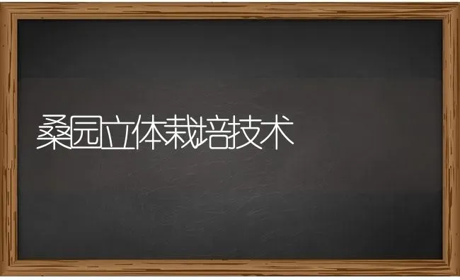 桑园立体栽培技术 | 养殖技术大全