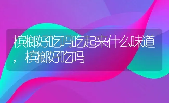 槟榔好吃吗吃起来什么味道,槟榔好吃吗 | 养殖学堂