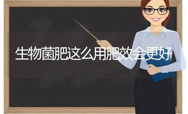 生物菌肥这么用肥效会更好 | 养殖技术大全