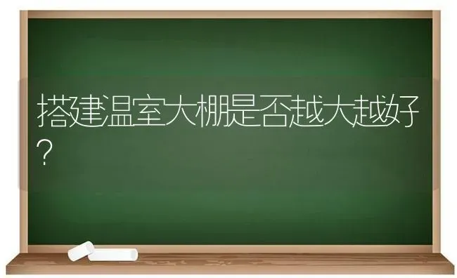 搭建温室大棚是否越大越好? | 养殖技术大全