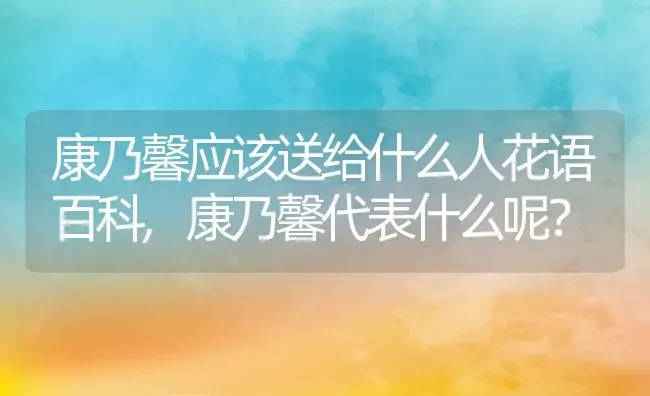 康乃馨应该送给什么人花语百科,康乃馨代表什么呢？ | 养殖学堂