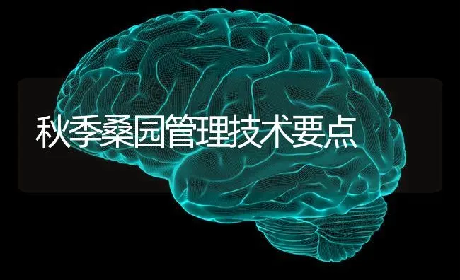 秋季桑园管理技术要点 | 养殖知识