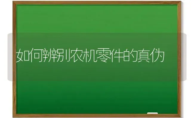 如何辨别农机零件的真伪 | 养殖知识