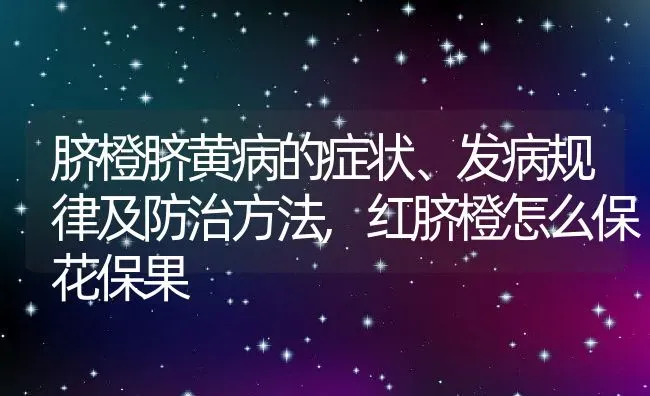 脐橙脐黄病的症状、发病规律及防治方法,红脐橙怎么保花保果 | 养殖学堂