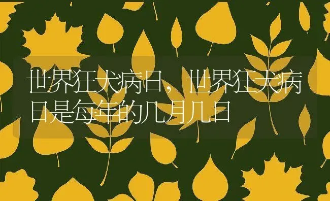 世界狂犬病日,世界狂犬病日是每年的几月几日 | 养殖资料