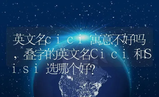 英文名cici寓意不好吗,叠字的英文名Cici和Sisi选哪个好？ | 养殖学堂