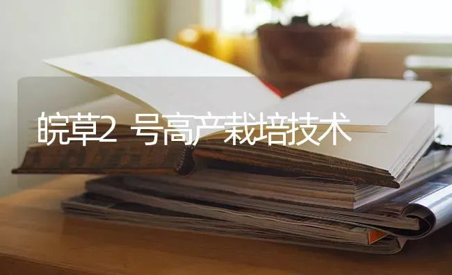 皖草2号高产栽培技术 | 养殖技术大全