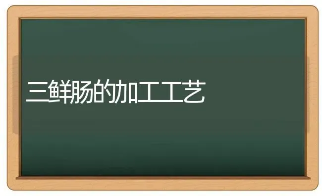 三鲜肠的加工工艺 | 养殖知识