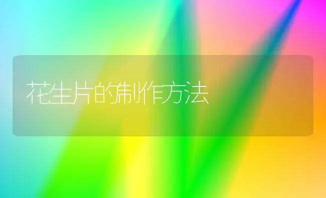 花生片的制作方法 | 养殖技术大全