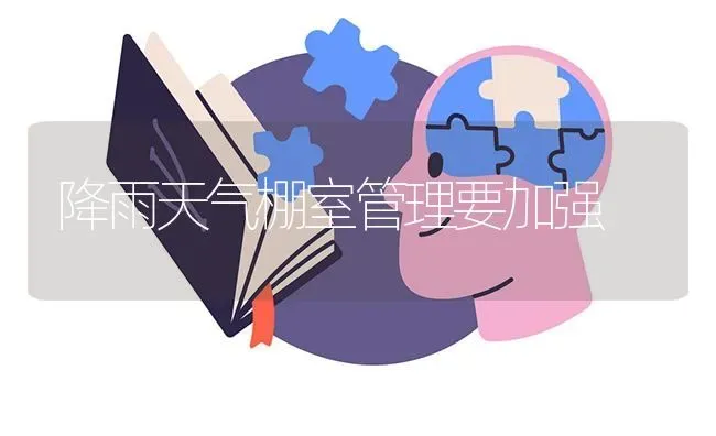 降雨天气棚室管理要加强 | 养殖技术大全