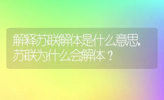 解释苏联解体是什么意思,苏联为什么会解体？ | 养殖科普