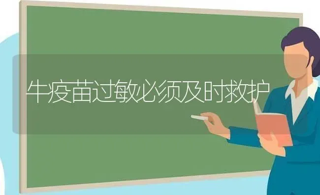 牛疫苗过敏必须及时救护 | 养殖知识