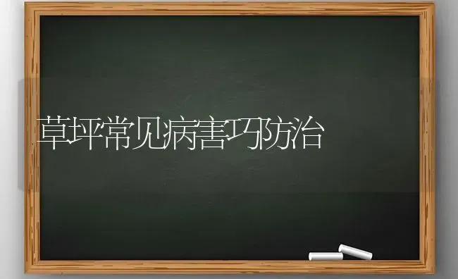 草坪常见病害巧防治 | 养殖技术大全