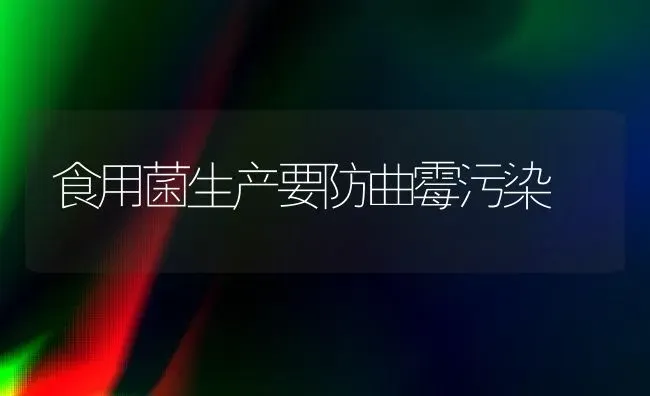 食用菌生产要防曲霉污染 | 养殖知识