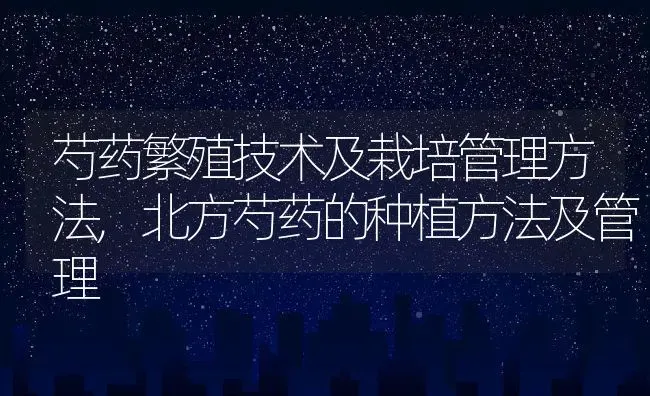 芍药繁殖技术及栽培管理方法,北方芍药的种植方法及管理 | 养殖学堂