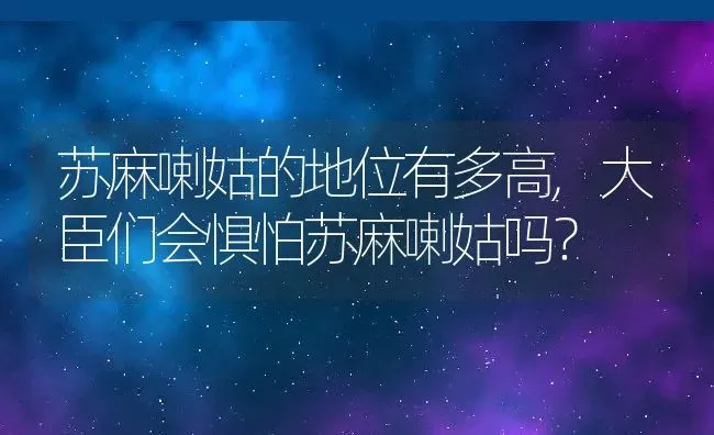 苏麻喇姑的地位有多高,大臣们会惧怕苏麻喇姑吗？ | 养殖科普