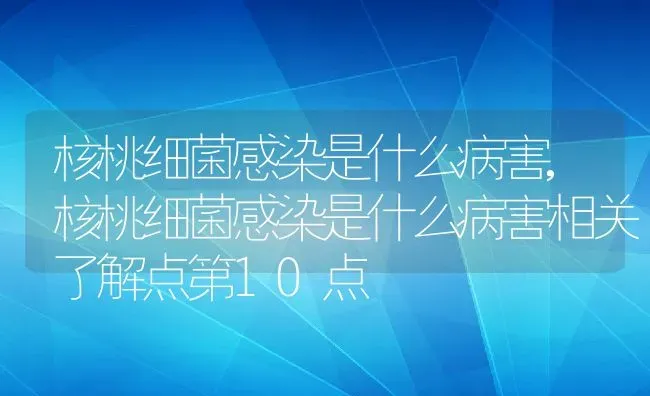 核桃细菌感染是什么病害,核桃细菌感染是什么病害相关了解点第10点 | 养殖学堂
