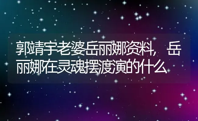 郭靖宇老婆岳丽娜资料,岳丽娜在灵魂摆渡演的什么 | 养殖学堂
