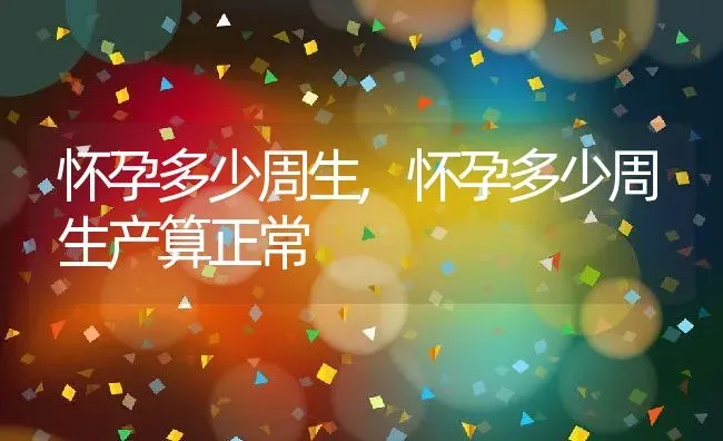怀孕多少周生,怀孕多少周生产算正常 | 养殖科普