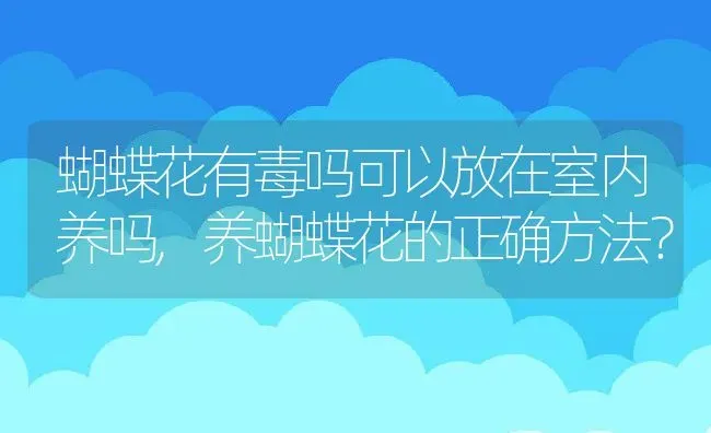 蝴蝶花有毒吗可以放在室内养吗,养蝴蝶花的正确方法？ | 养殖科普