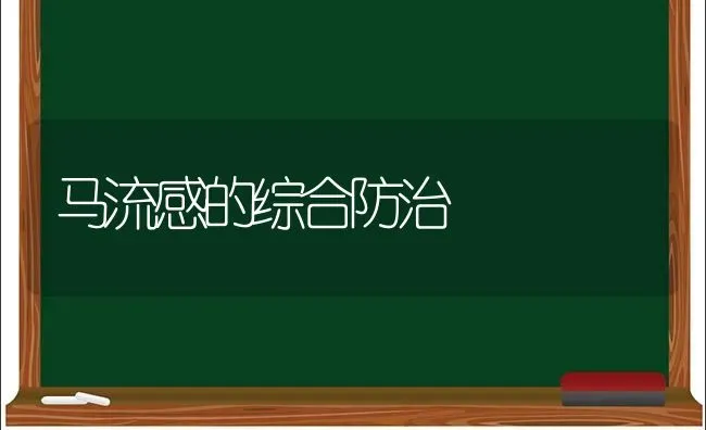 马流感的综合防治 | 养殖技术大全