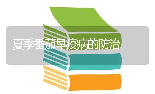 夏季番茄早疫病的防治 | 养殖技术大全