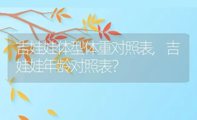 吉娃娃体型体重对照表,吉娃娃年龄对照表？ | 养殖学堂