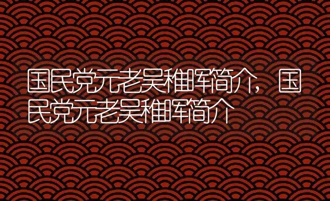 国民党元老吴稚晖简介,国民党元老吴稚晖简介 | 养殖科普