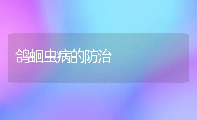 鸽蛔虫病的防治 | 养殖技术大全
