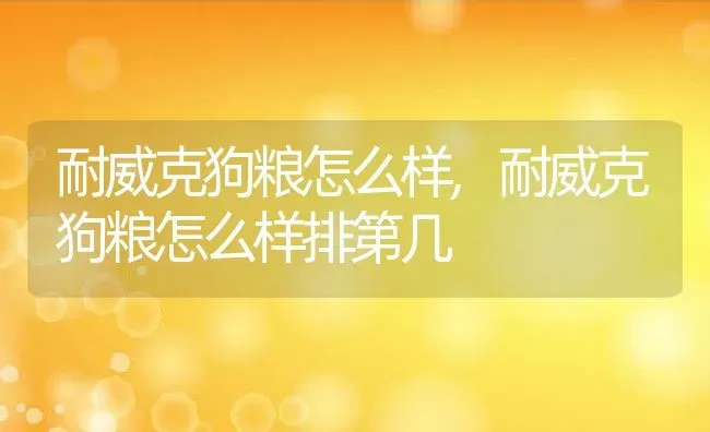 耐威克狗粮怎么样,耐威克狗粮怎么样排第几 | 养殖科普