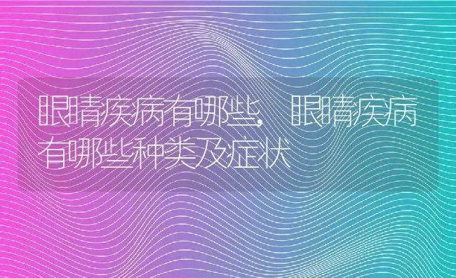 眼睛疾病有哪些,眼睛疾病有哪些种类及症状 | 养殖资料