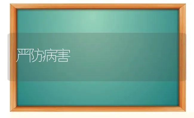 严防病害 | 养殖技术大全