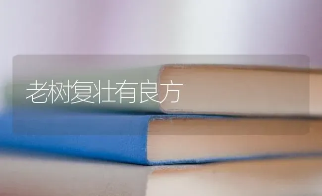 老树复壮有良方 | 养殖知识