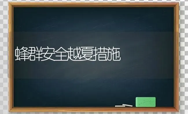 蜂群安全越夏措施 | 养殖技术大全